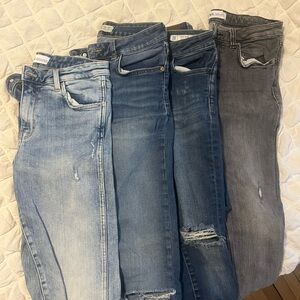 Zara Women's Skinny Jeans - Light and Dark Blue